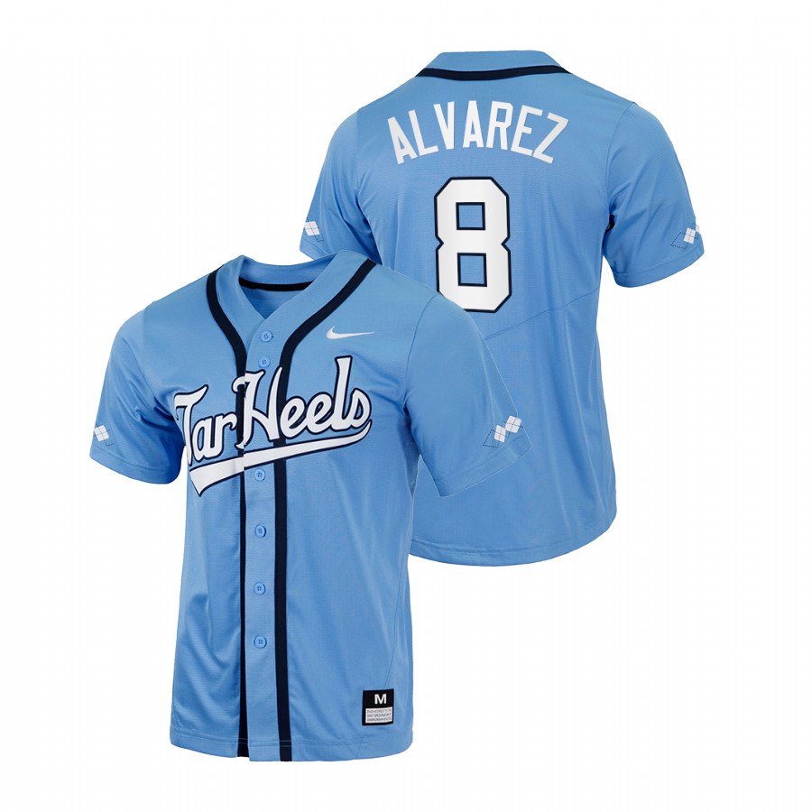 men north carolina tar heels patrick alvarez blue college baseball jersey