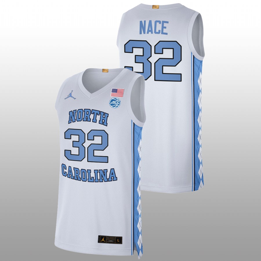 men north carolina tar heels pete nance 2022 college basketball white jersey