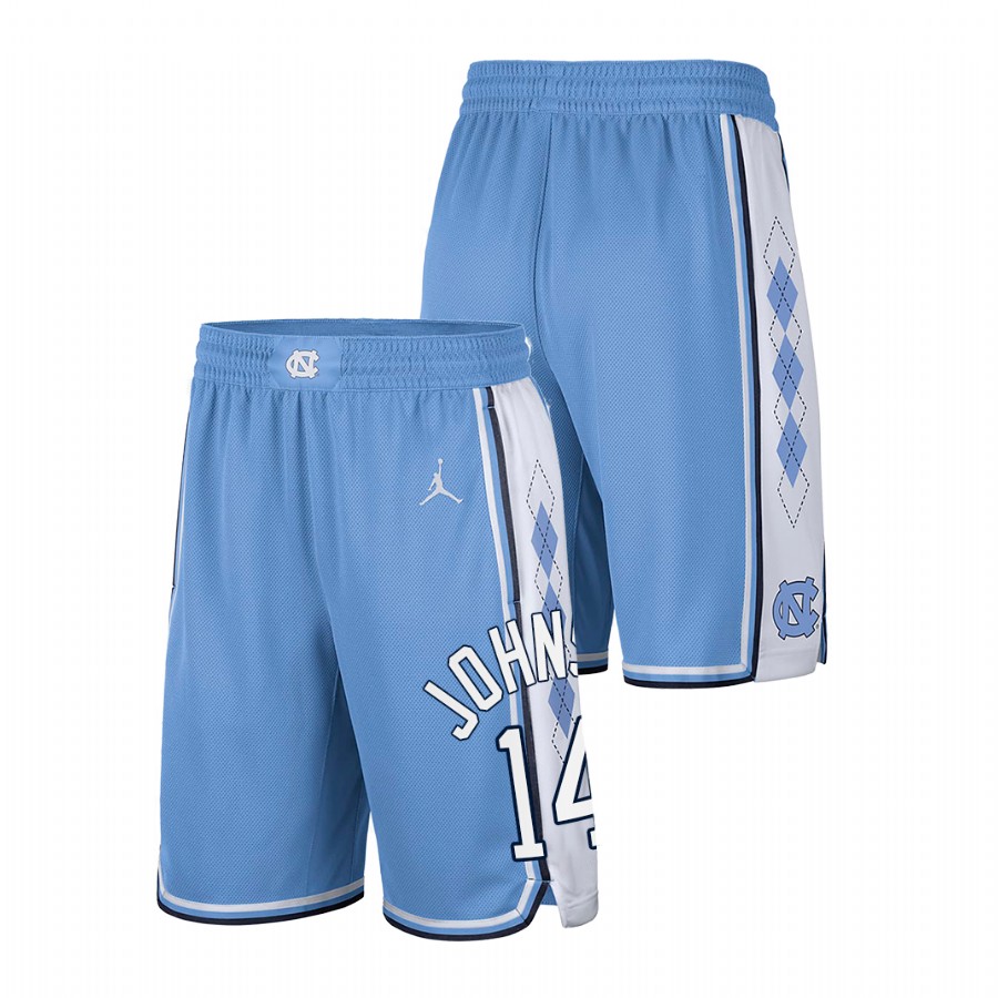 men north carolina tar heels puff johnson college basketball blue shorts