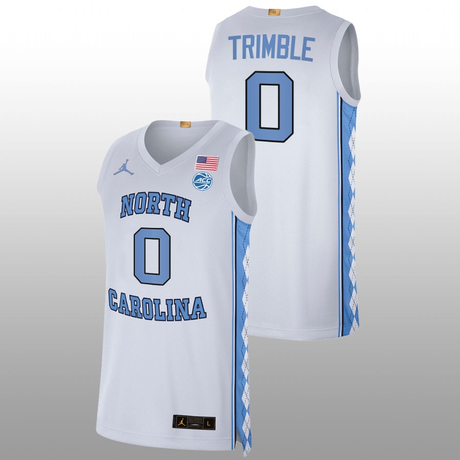 men north carolina tar heels seth trimble 2022 college basketball white jersey