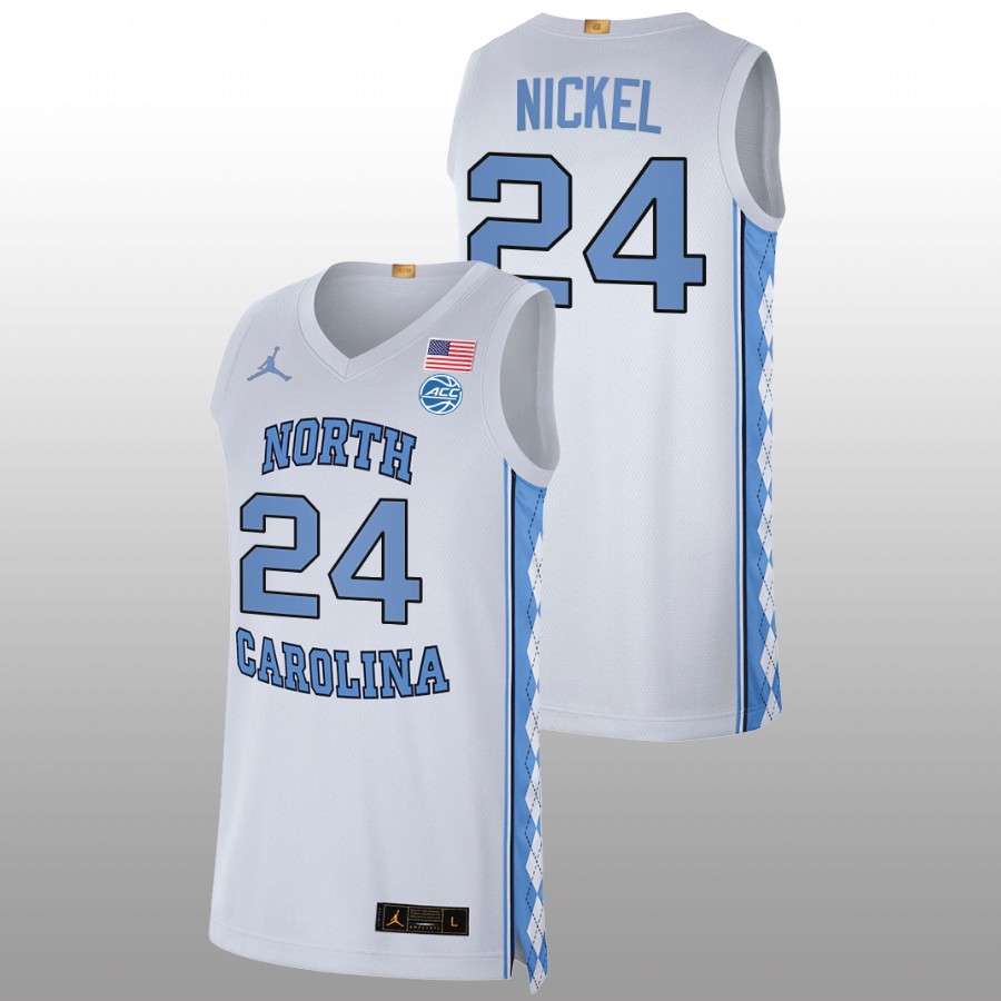 men north carolina tar heels tyler nickel 2022 college basketball white jersey