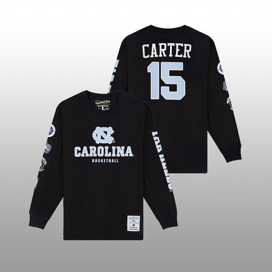 men north carolina tar heels vince carter black ncaa basketball fadad t shirt