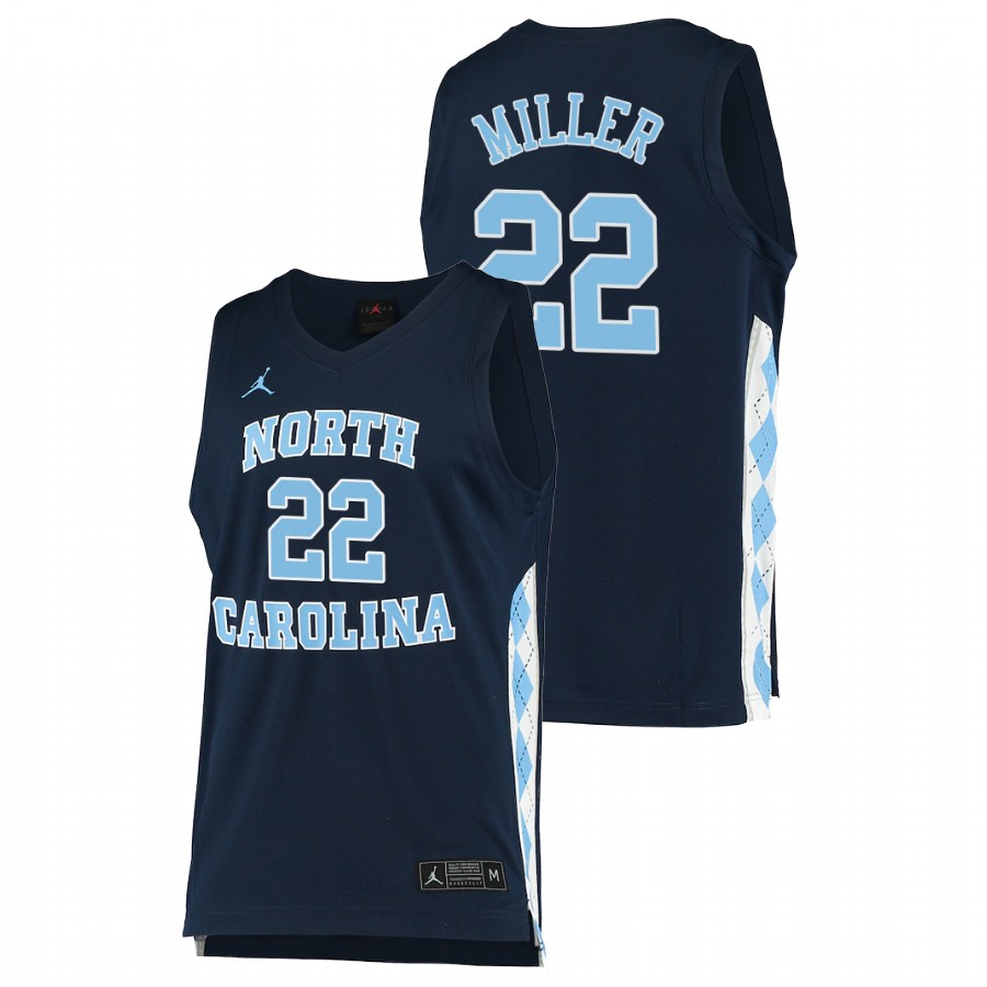 men north carolina tar heels walker miller 2020 21 alternate college basketball navy jersey