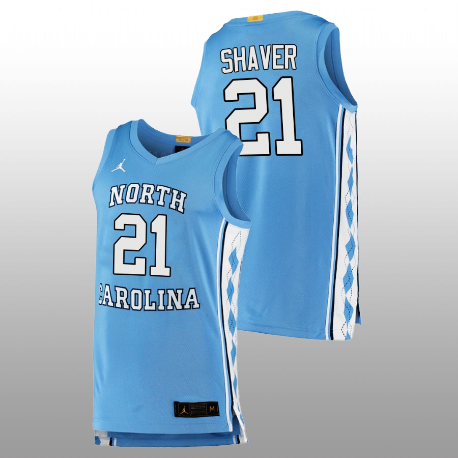 men north carolina tar heels will shaver 2022 college basketball blue jersey