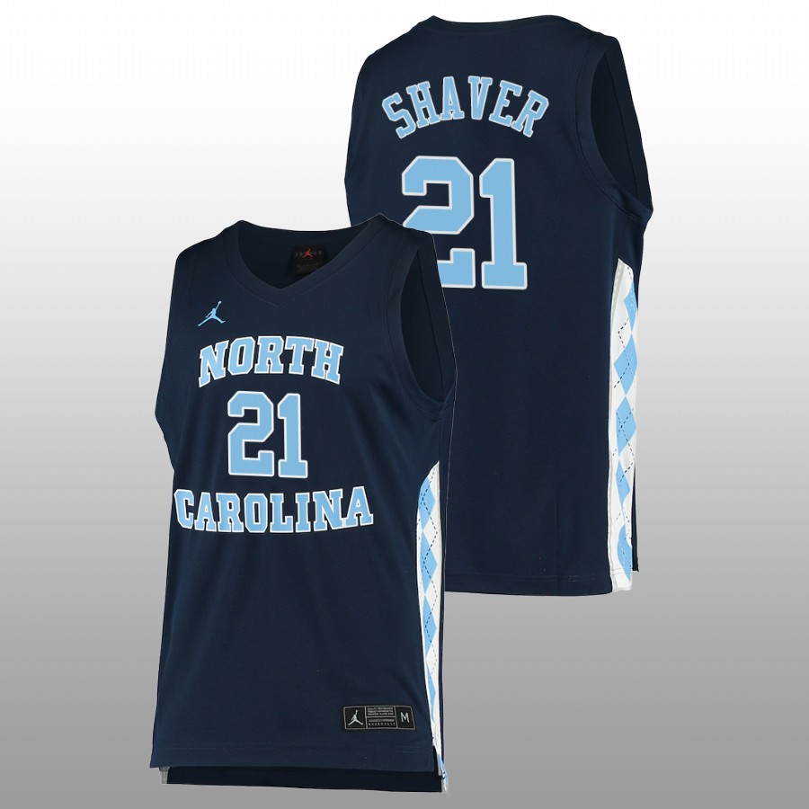 men north carolina tar heels will shaver 2022 college basketball navy jersey