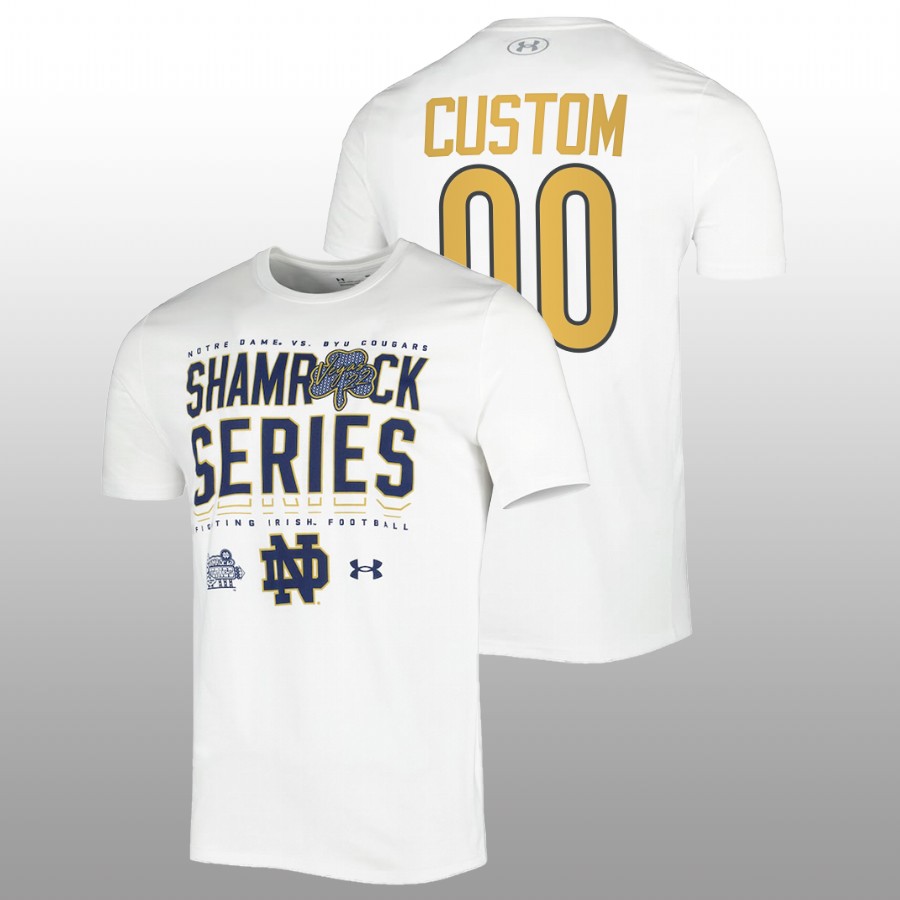men notre dame fighting irish 2022 shamrock series sideline custom white t shirt