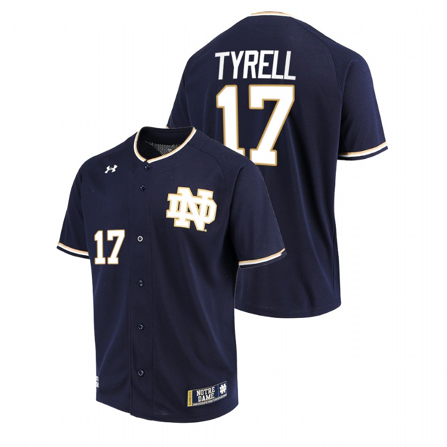 men notre dame fighting irish aidan tyrell navy college baseball jersey