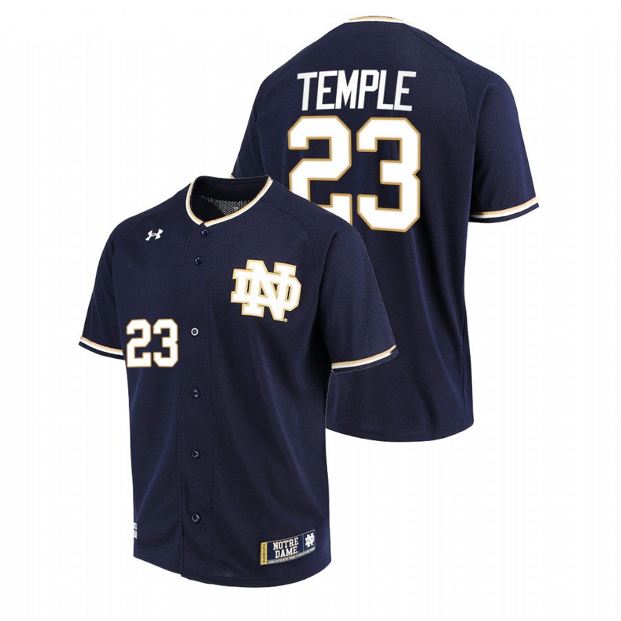 men notre dame fighting irish austin temple navy college baseball jersey