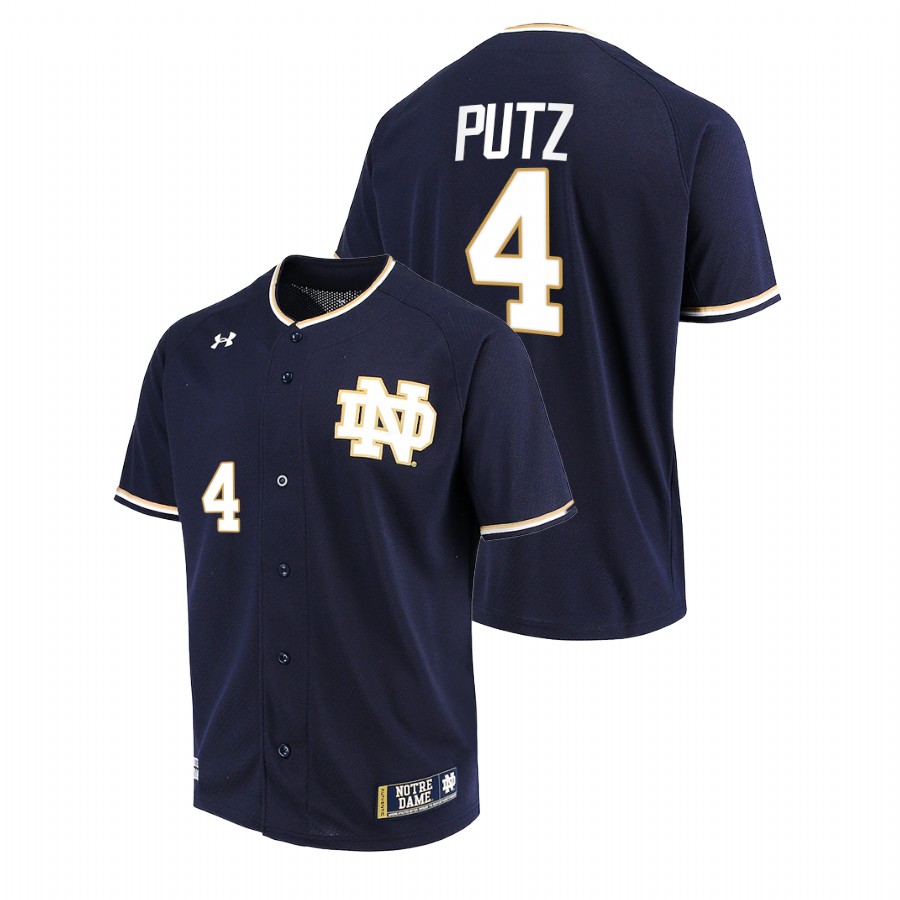 men notre dame fighting irish carter putz navy college baseball jersey