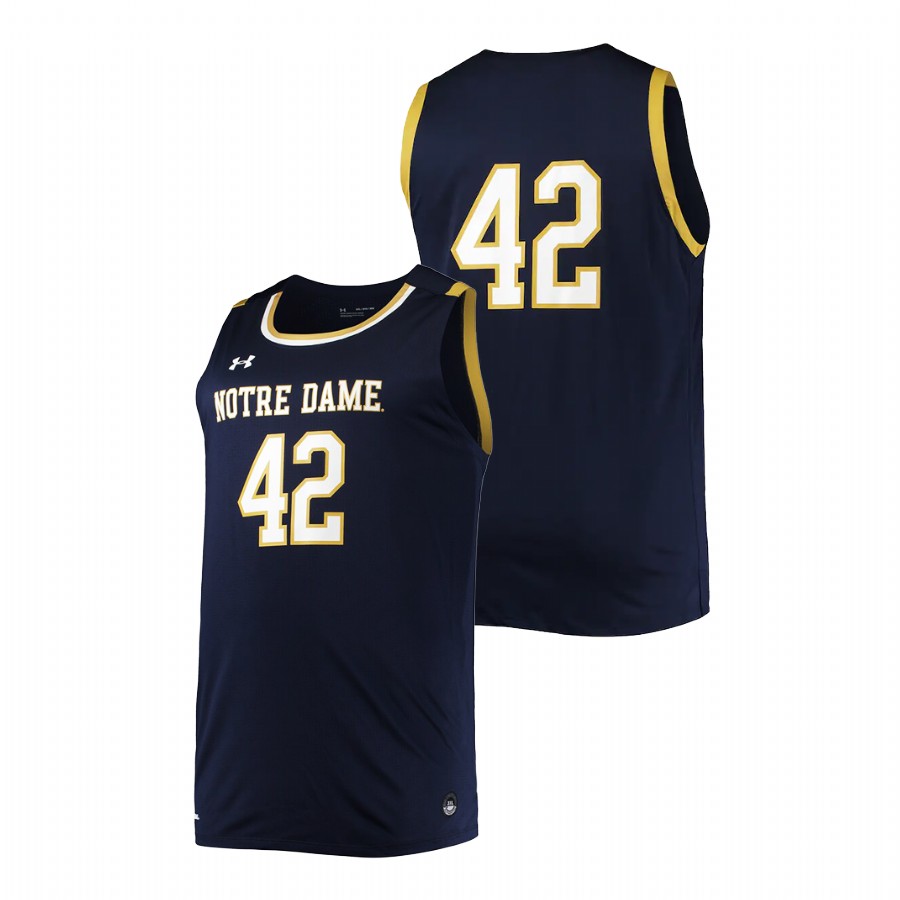 men notre dame fighting irish college basketball navy jersey