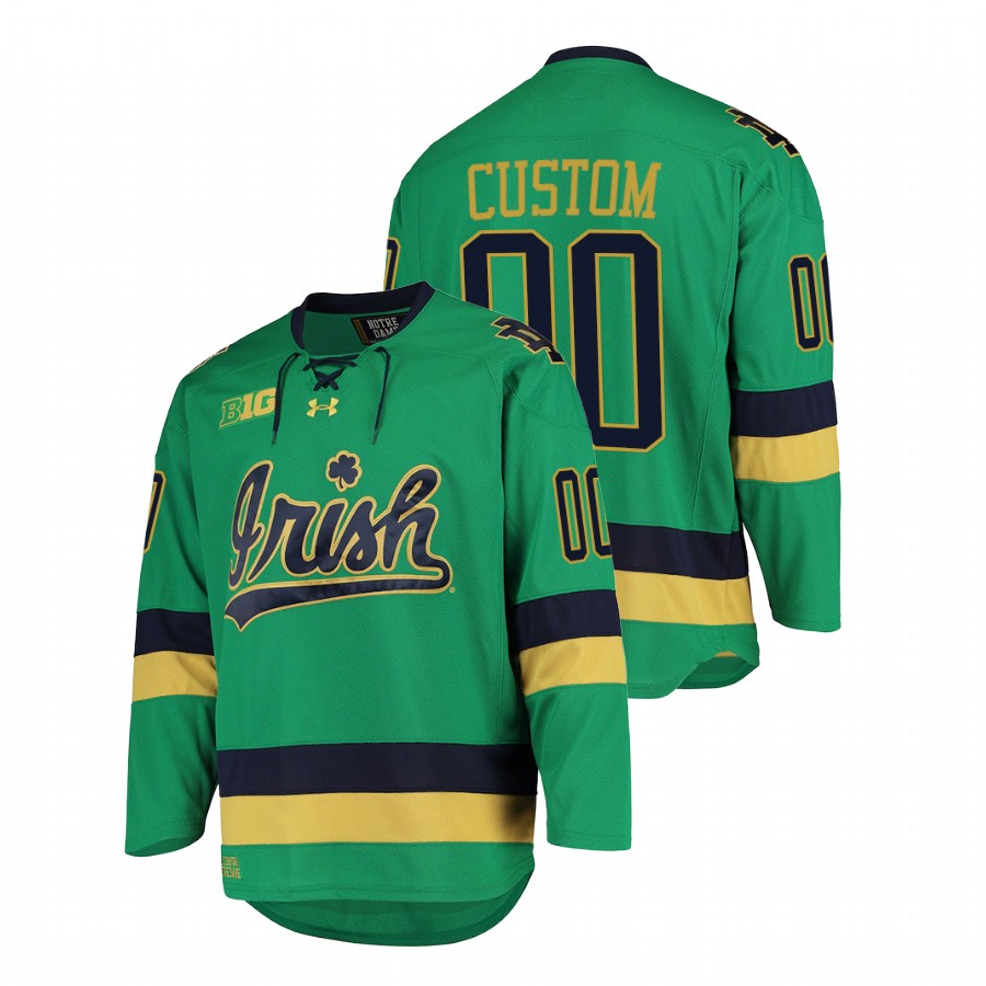 men notre dame fighting irish custom green college hockey jersey