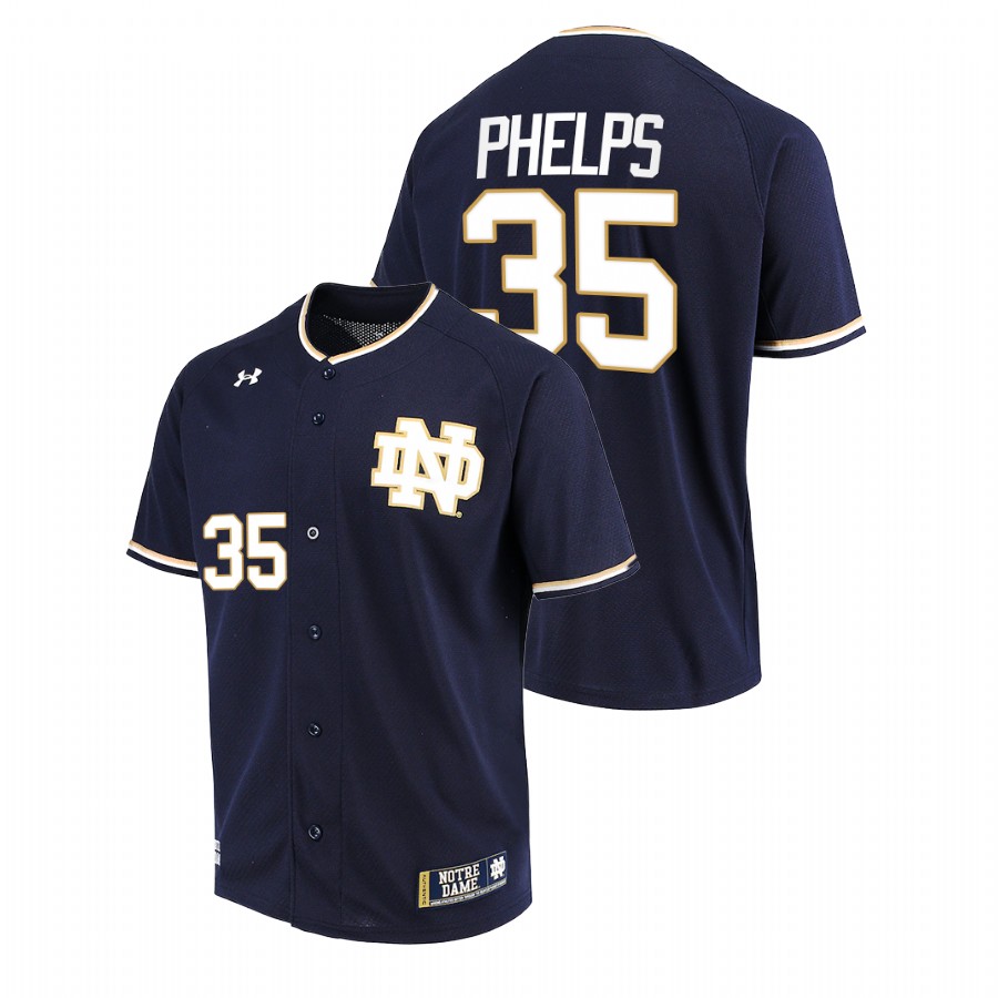 men notre dame fighting irish david phelps navy college baseball jersey