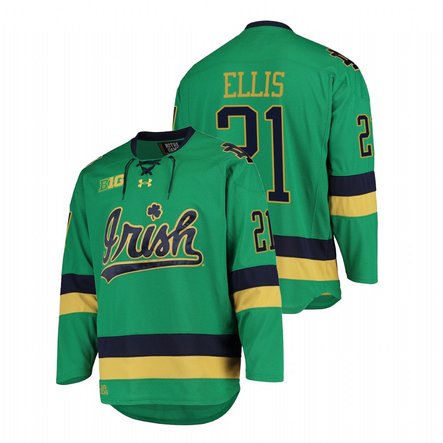 men notre dame fighting irish max ellis green college hockey jersey