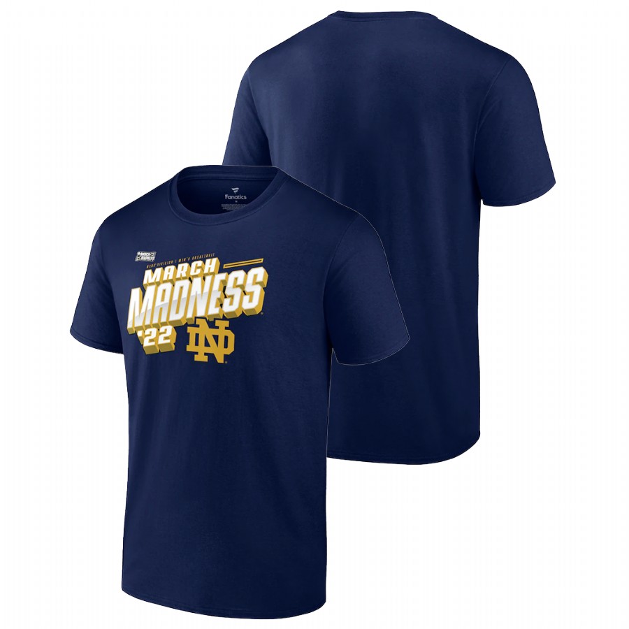 men notre dame fighting irish navy 2022 ncaa march madness men's basketball tournament t shirt