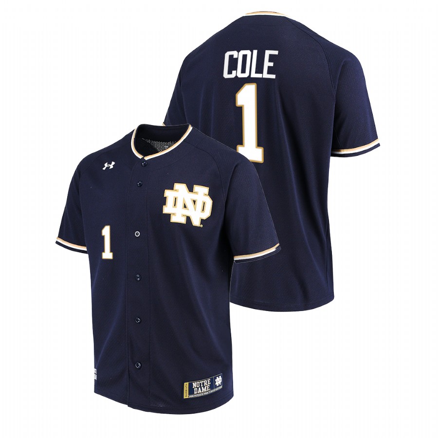 men notre dame fighting irish ryan cole navy college baseball jersey