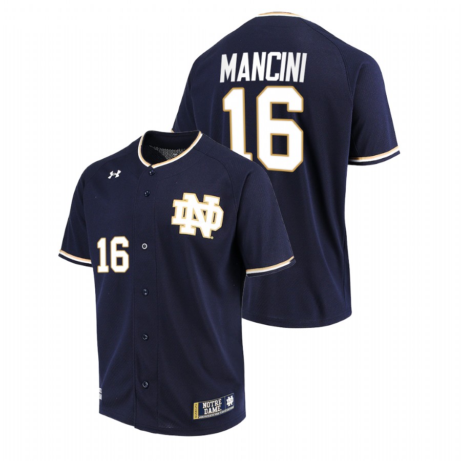 men notre dame fighting irish trey mancini navy college baseball jersey