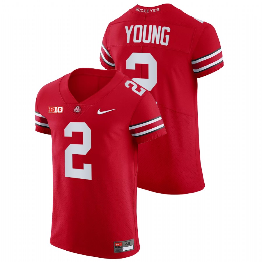 men ohio state buckeyes chase young nfl elite college football all scarlet jersey