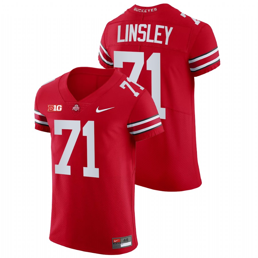 men ohio state buckeyes corey linsley nfl elite college football all scarlet jersey