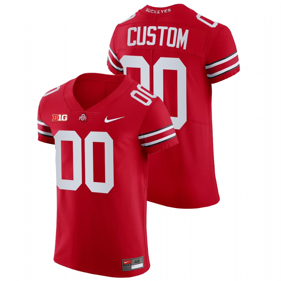 men ohio state buckeyes custom 2021 22 elite college football all scarlet jersey