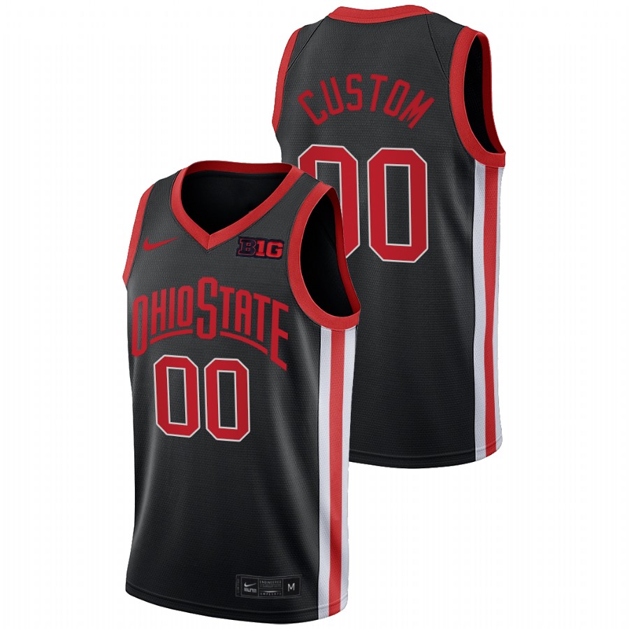 men ohio state buckeyes custom 2021 throwback 90s alternate anthracite jersey