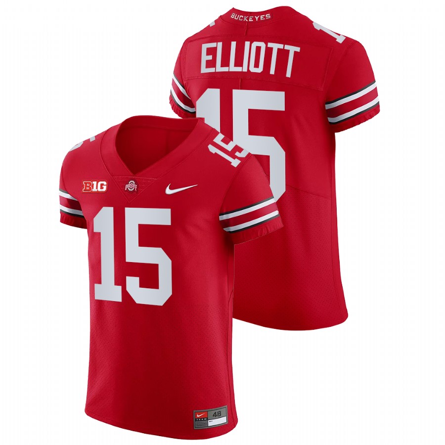 men ohio state buckeyes ezekiel elliott nfl elite college football all scarlet jersey