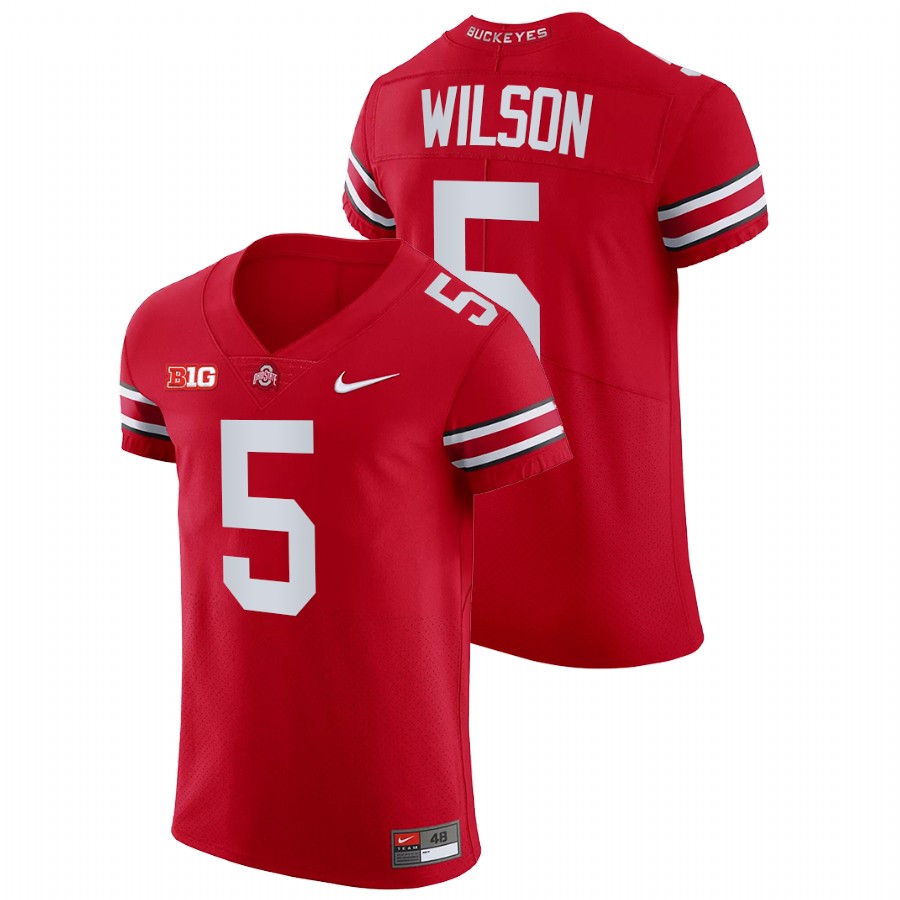 men ohio state buckeyes garrett wilson 2021 22 elite college football all scarlet jersey