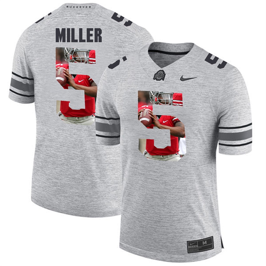 men ohio state buckeyes gray braxton miller college football jersey