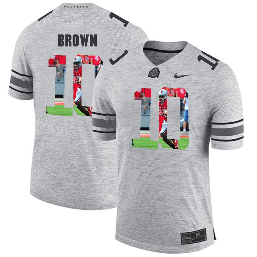 men ohio state buckeyes gray cacorey brown college football jersey