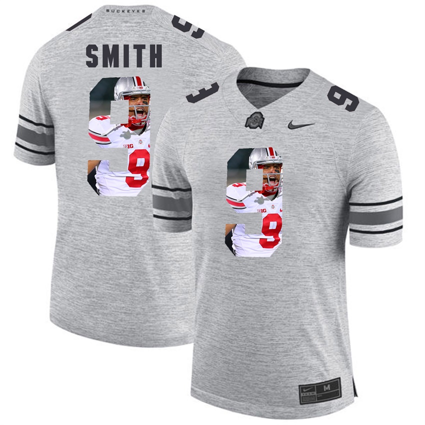 men ohio state buckeyes gray devin smith college football jersey