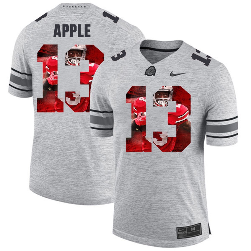 men ohio state buckeyes gray eli apple college football jersey