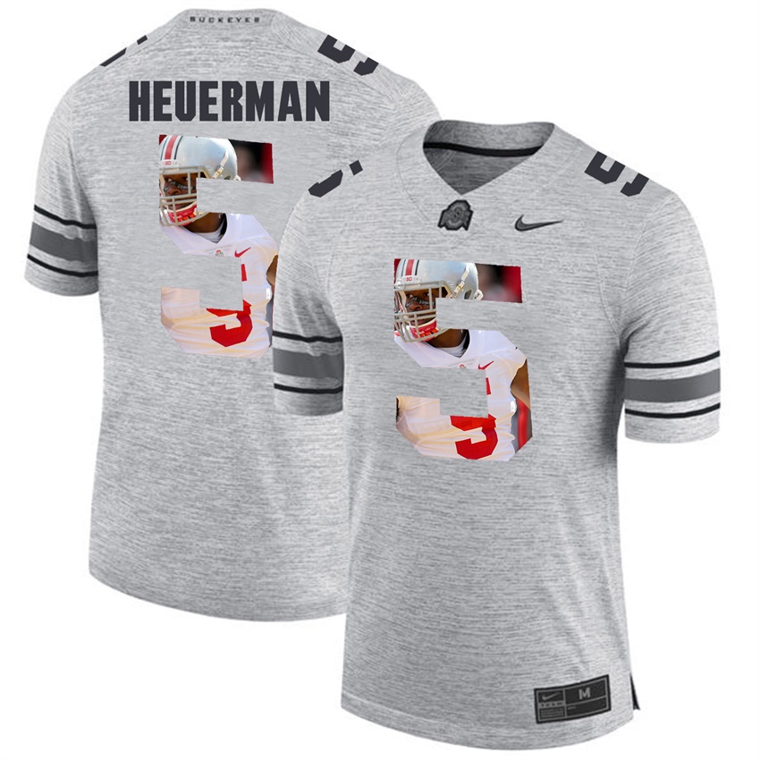 men ohio state buckeyes gray jeff heuerman college football jersey