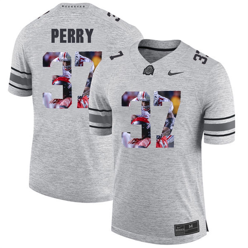 men ohio state buckeyes gray joshua perry college football jersey