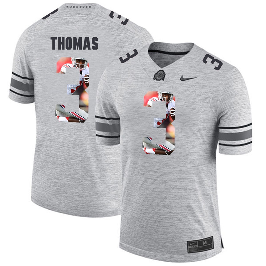 men ohio state buckeyes gray michael thomas college football jersey