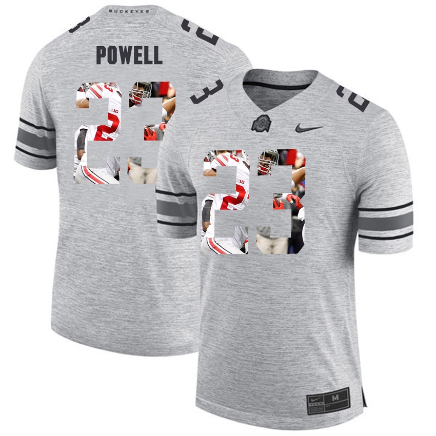 men ohio state buckeyes gray tyvis powell college football jersey