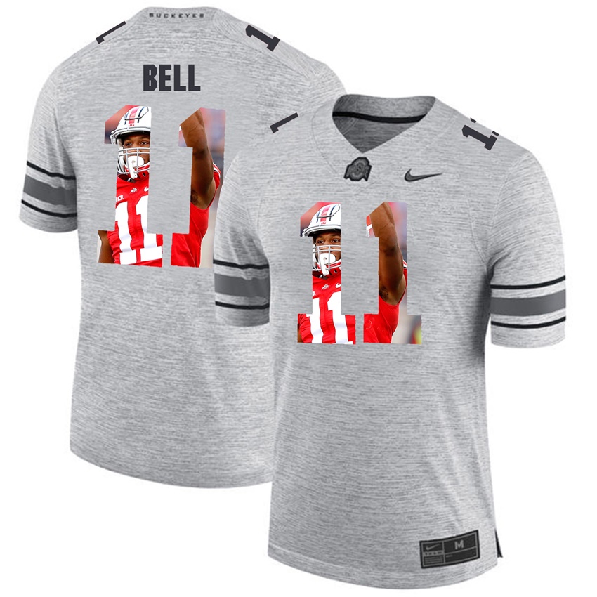 men ohio state buckeyes gray vonn bell college football jersey