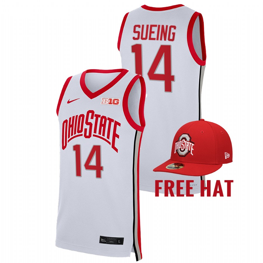 men ohio state buckeyes justice sueing 2021 22 free hat college basketball sueing jersey