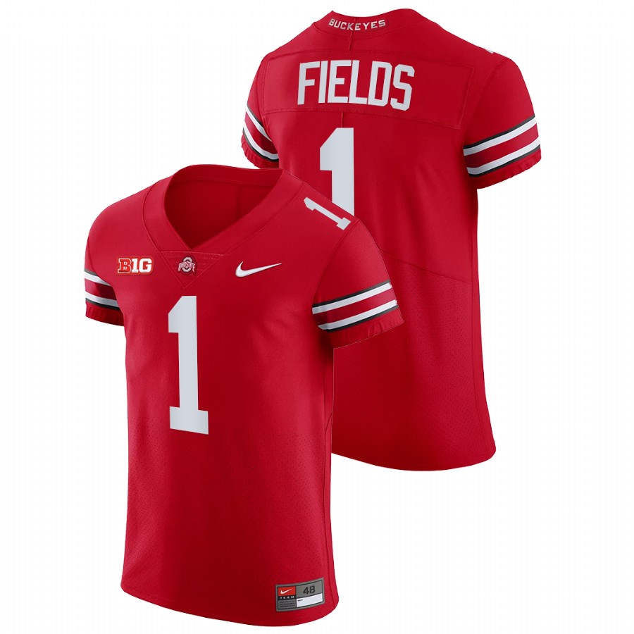 men ohio state buckeyes justin fields nfl elite college football all scarlet jersey