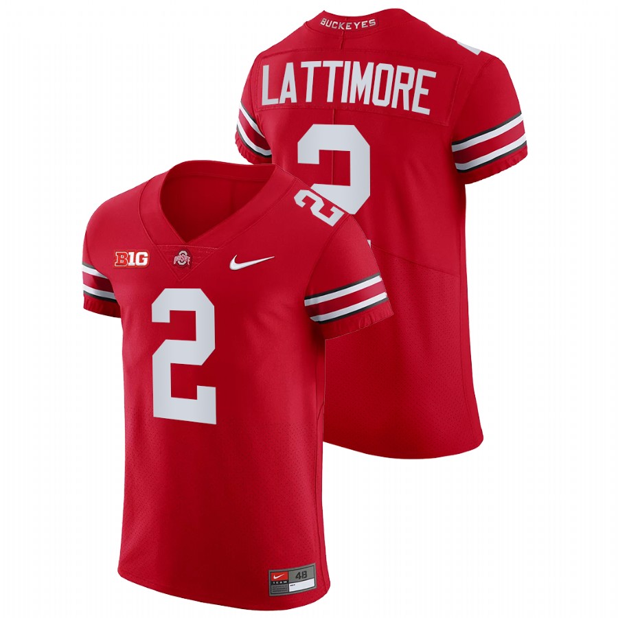 men ohio state buckeyes marshon lattimore nfl elite college football all scarlet jersey