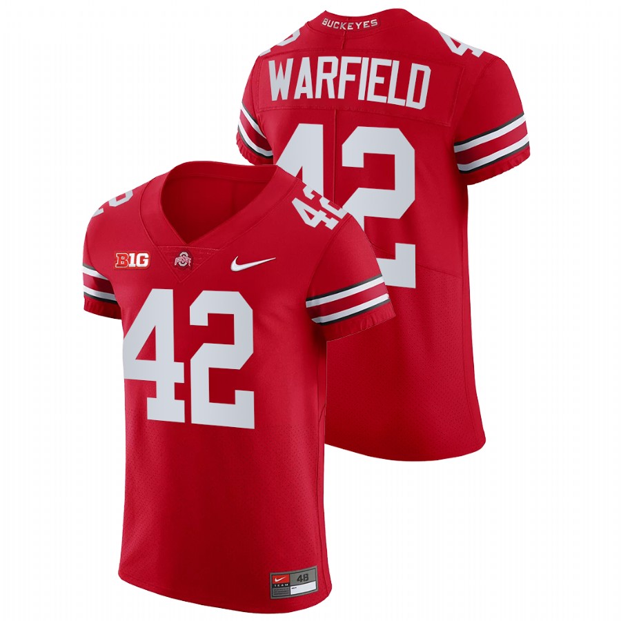 men ohio state buckeyes paul warfield nfl elite college football all scarlet jersey