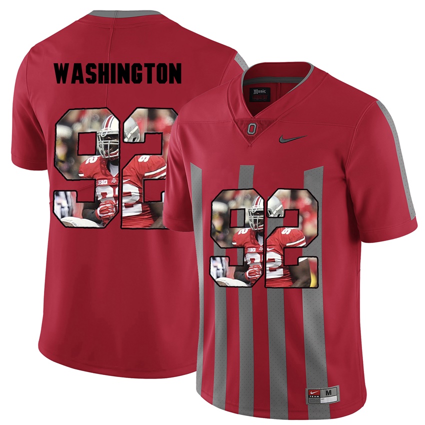 men ohio state buckeyes red adolphus washington college football jersey