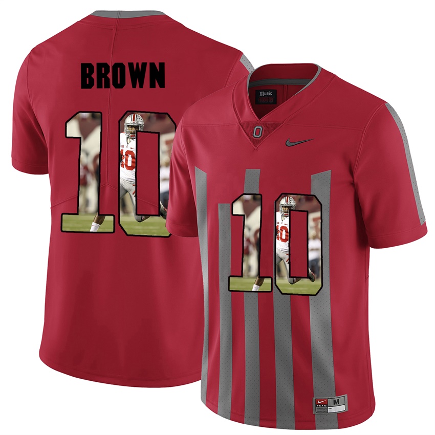 men ohio state buckeyes red cacorey brown college football jersey