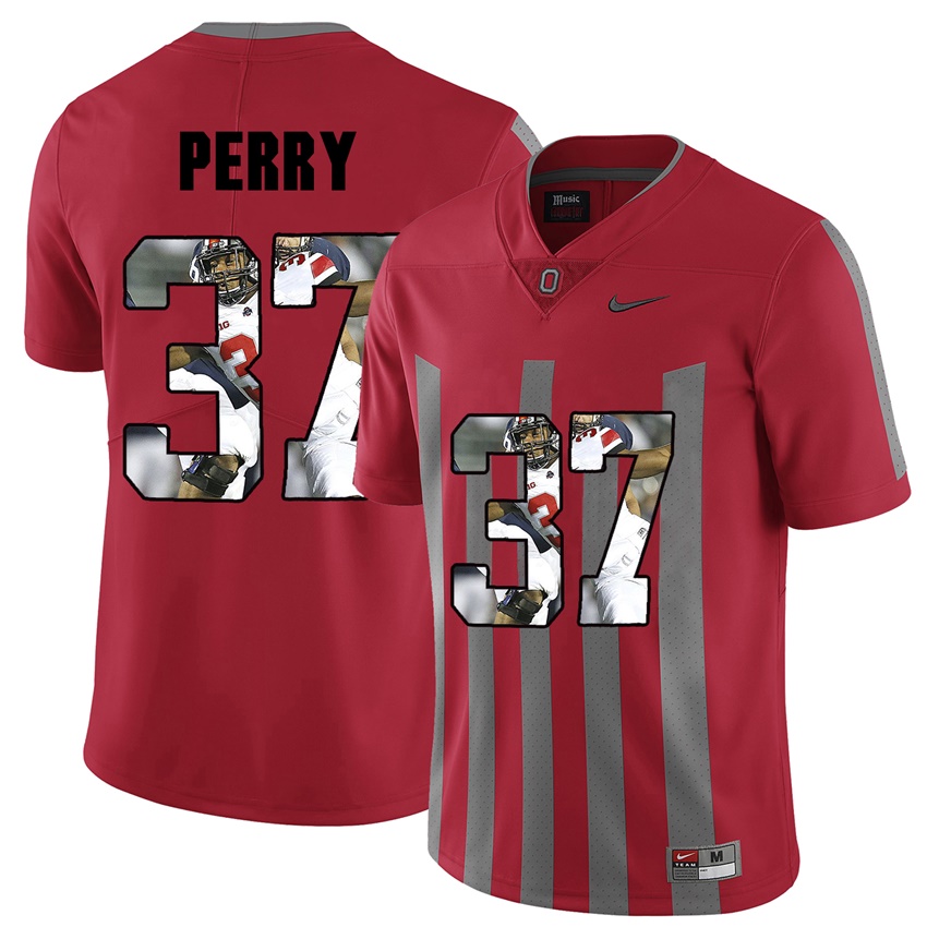 men ohio state buckeyes red joshua perry college football jersey