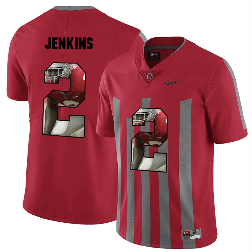 men ohio state buckeyes red malcolm jenkins college football jersey