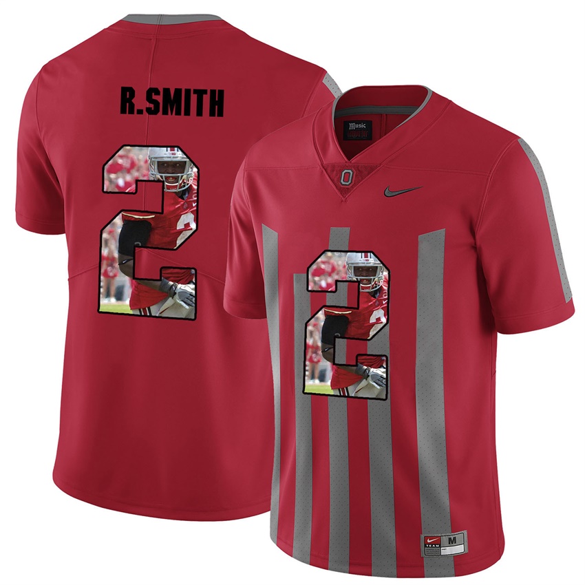men ohio state buckeyes red rod smith college football jersey