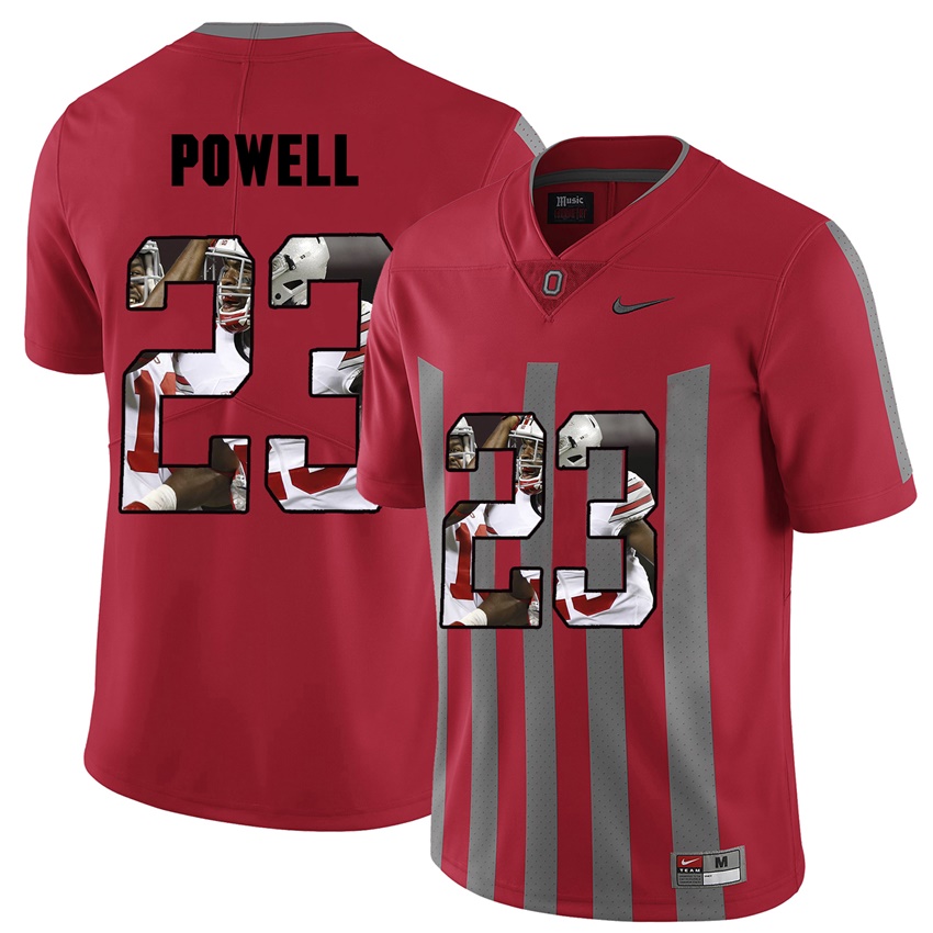 men ohio state buckeyes red tyvis powell college football jersey