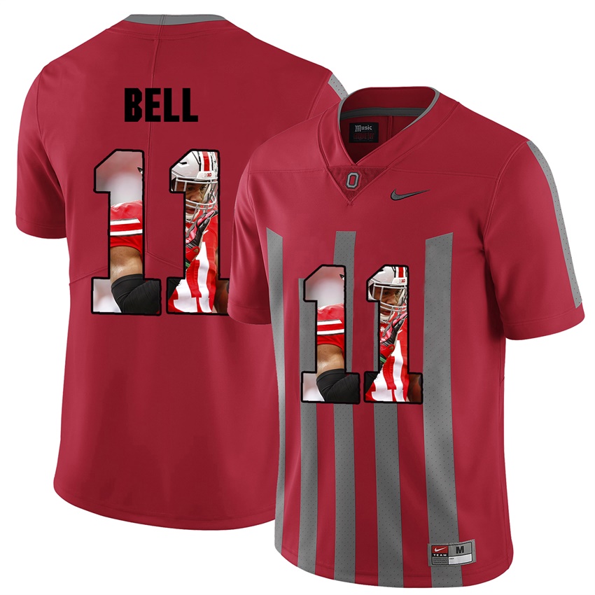 men ohio state buckeyes red vonn bell college football jersey