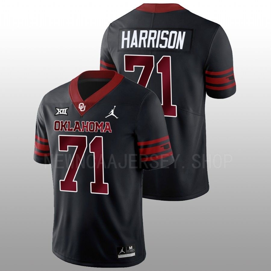 men oklahoma sooners anton harrison 2022 23 alternate football unity anthracite jersey