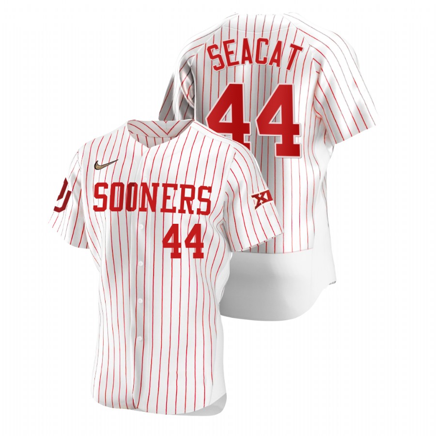 men oklahoma sooners blake seacat white vapor prime college baseball jersey