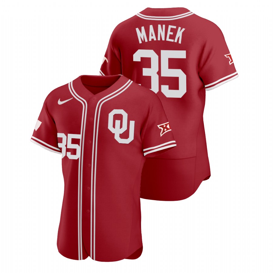 men oklahoma sooners brady manek red vapor prime college baseball jersey