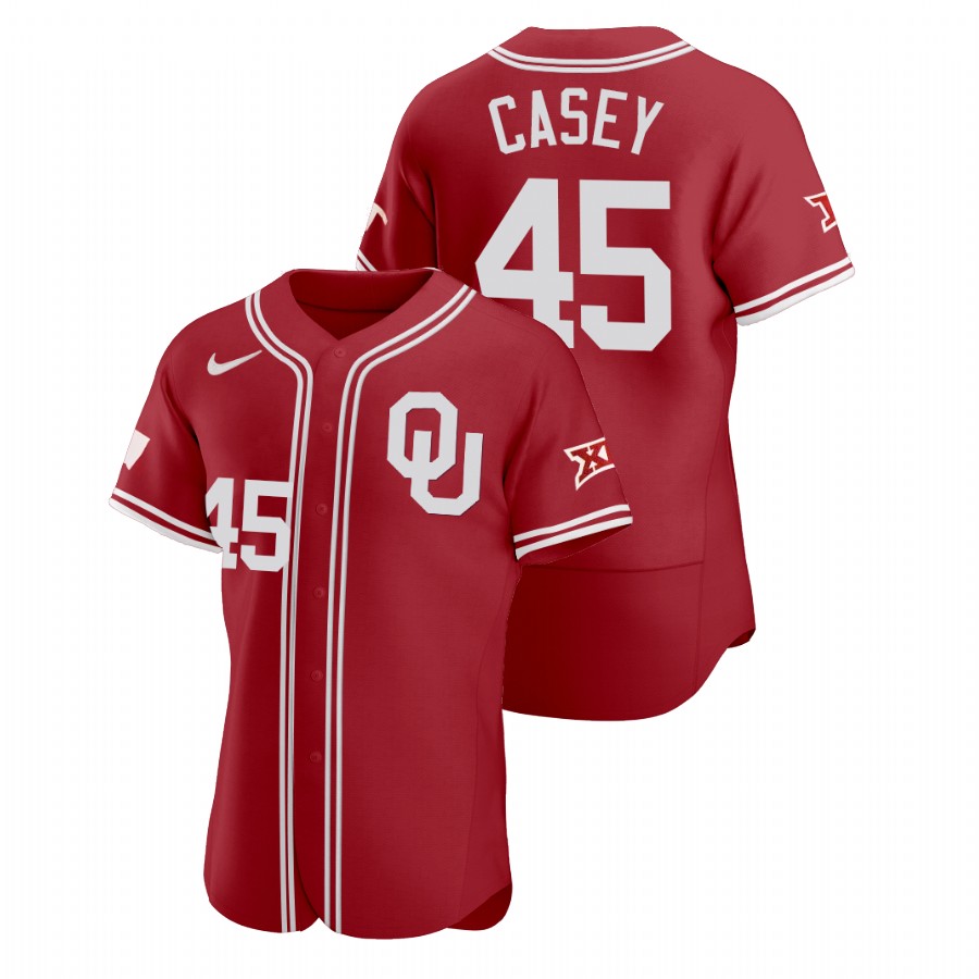 men oklahoma sooners keller casey red vapor prime college baseball jersey